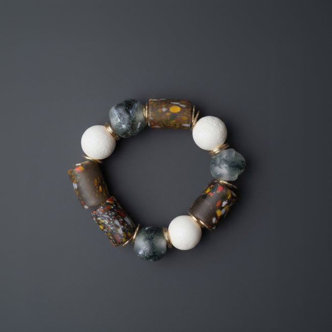 White coral medley bracelets
