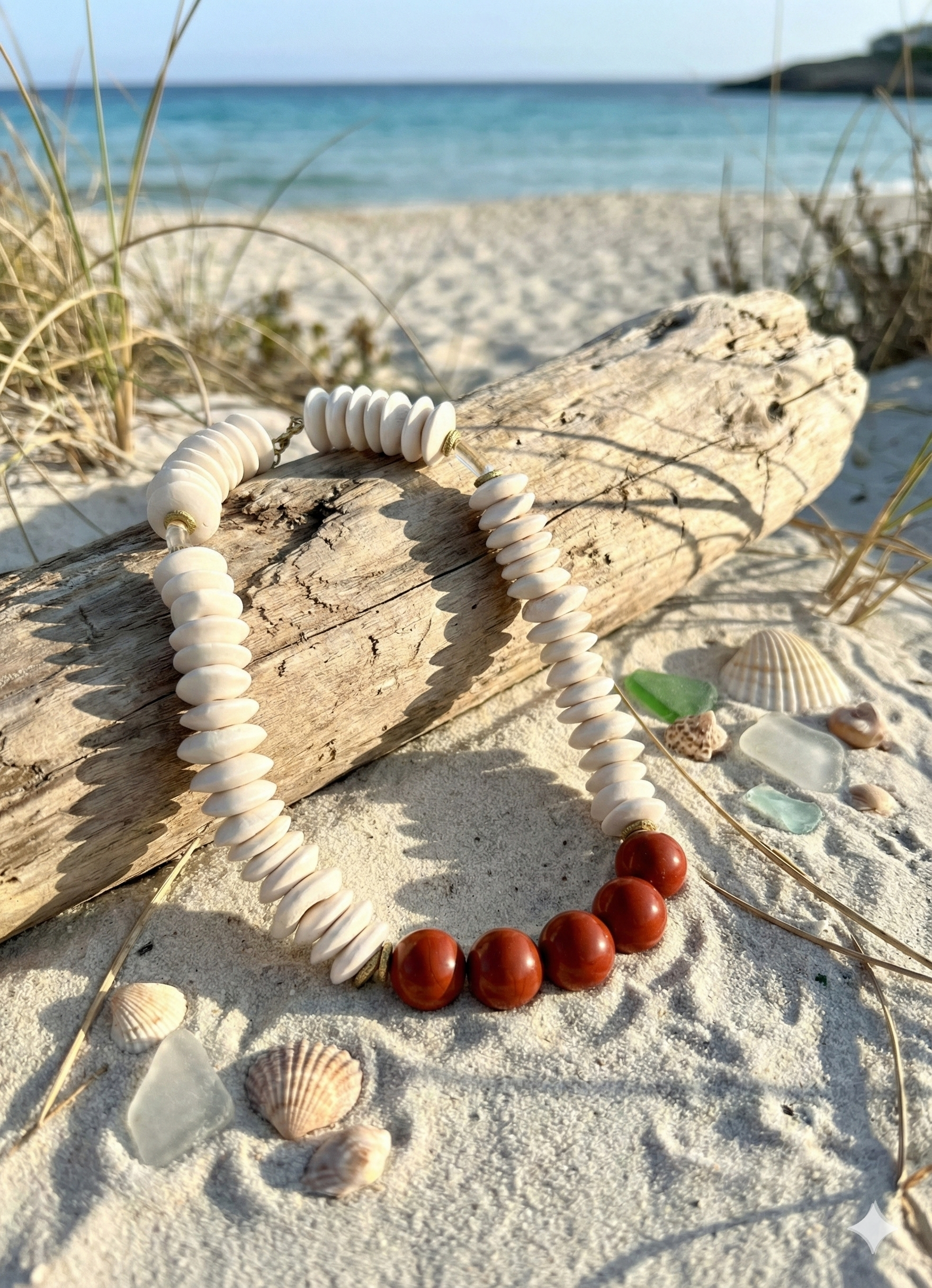 Red Summer Tortuga Necklace