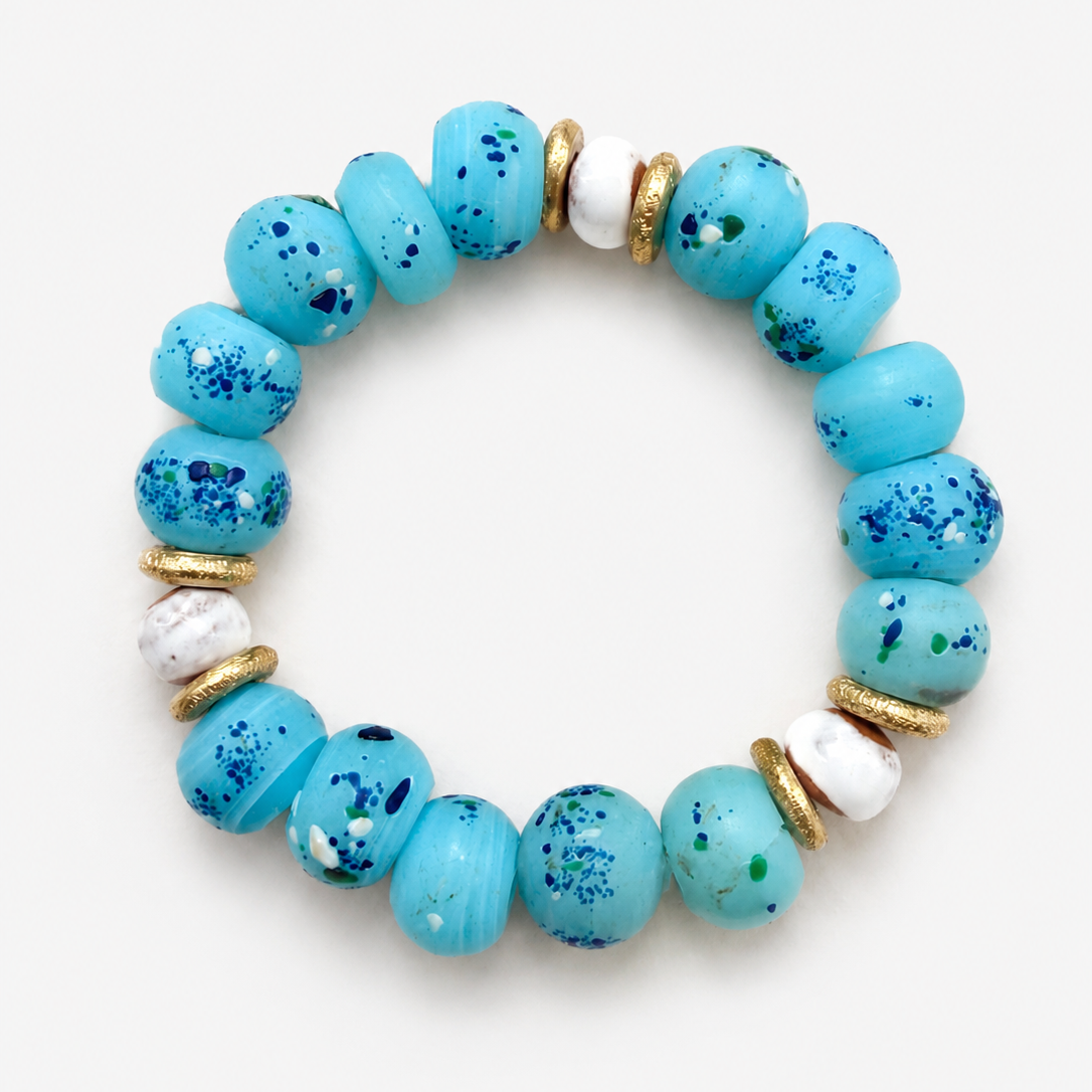 Bracelet saupoudré bleu ciel