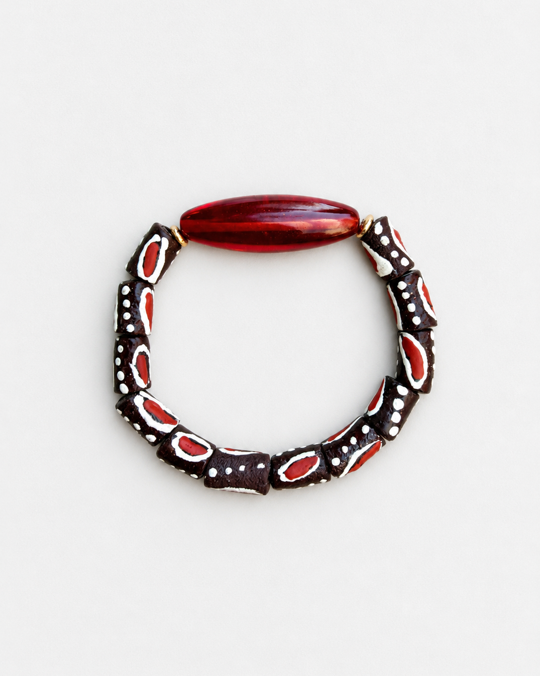 Red Czech glass bracelet