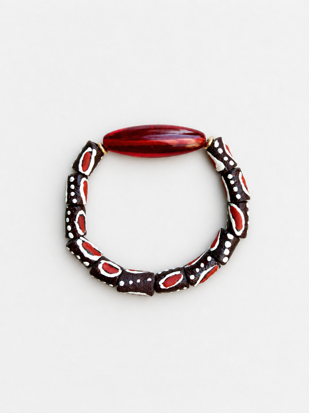 Red Czech glass bracelet