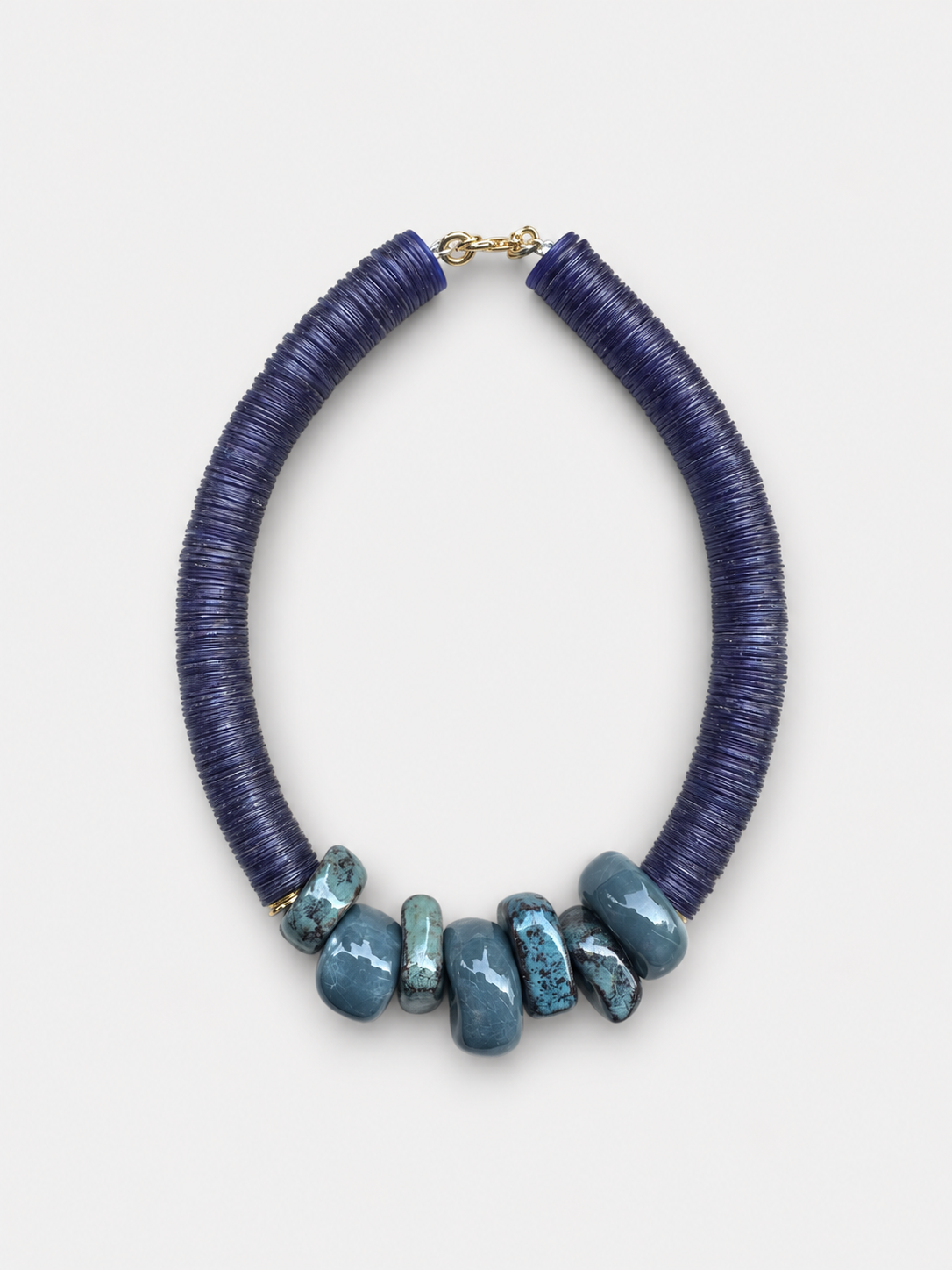 The Moana Necklace in Very Dark Blue