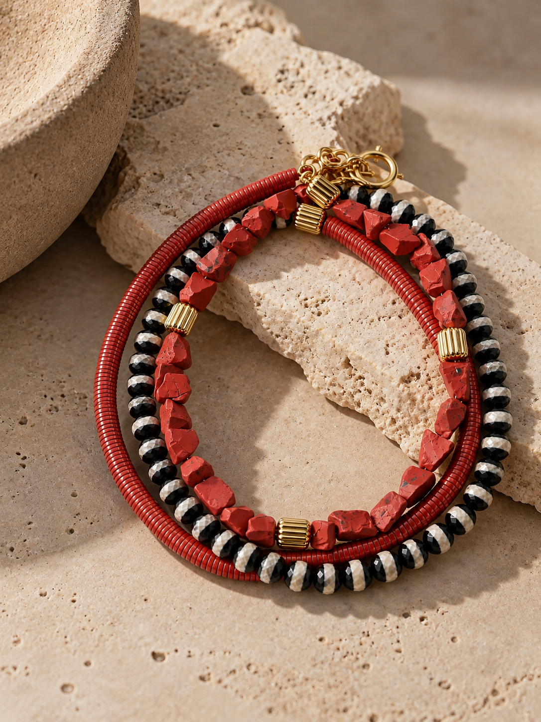 FW26-27 Striped Agate Sautoir