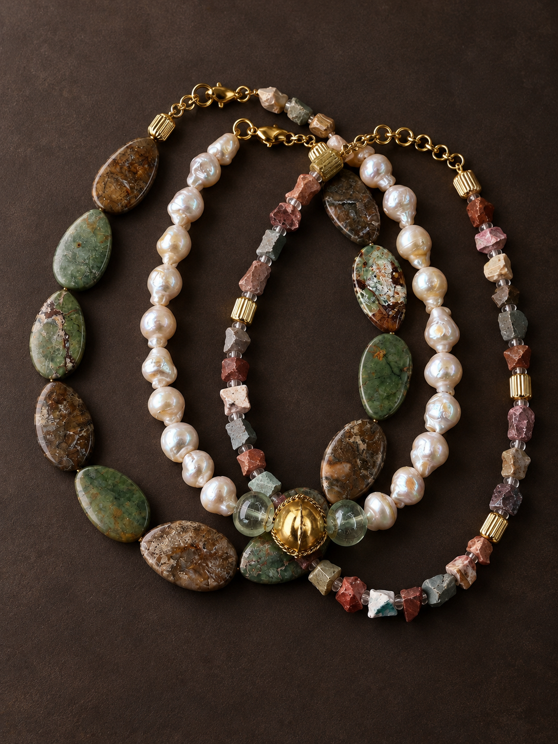 FW26-27 Central Pearl Collet Necklace