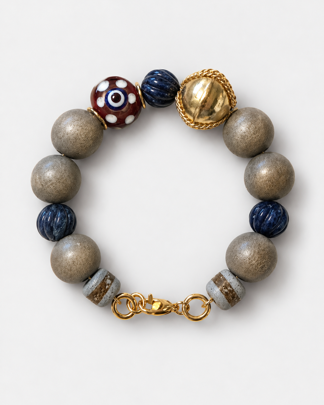 FW26-27 Wooden Tortuga Bracelet In Gray