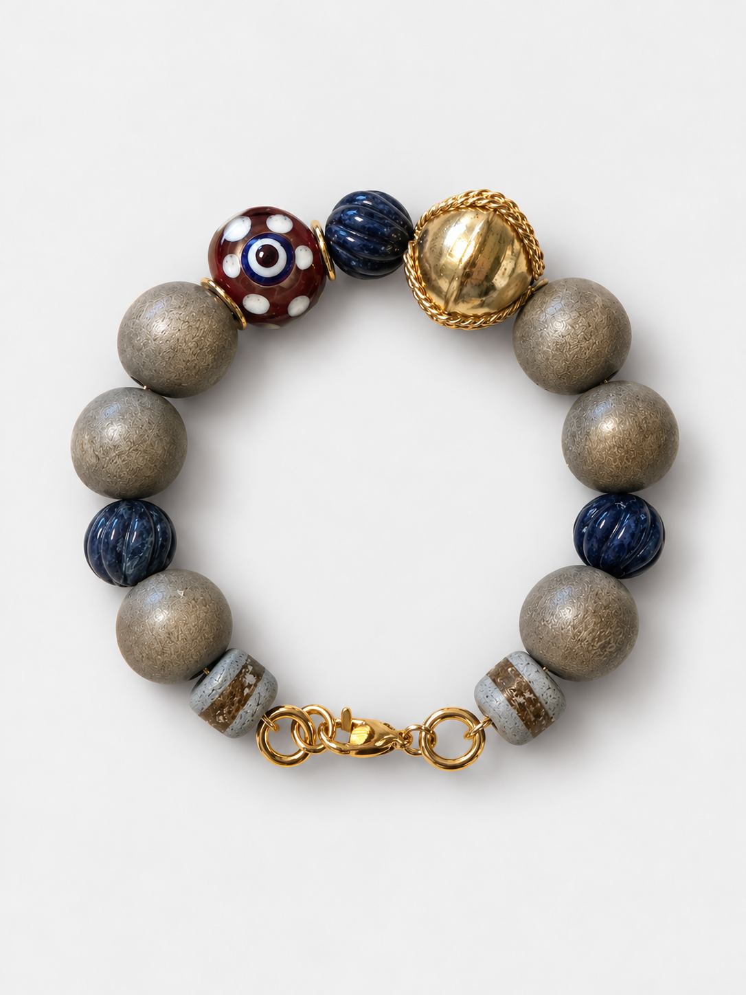 FW26-27 Wooden Tortuga Bracelet In Gray
