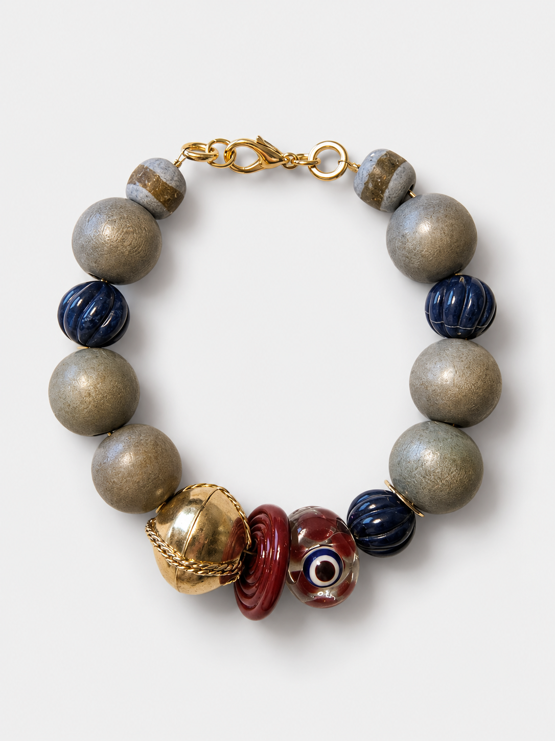 FW26-27 Wooden Tortuga Bracelet In Gray