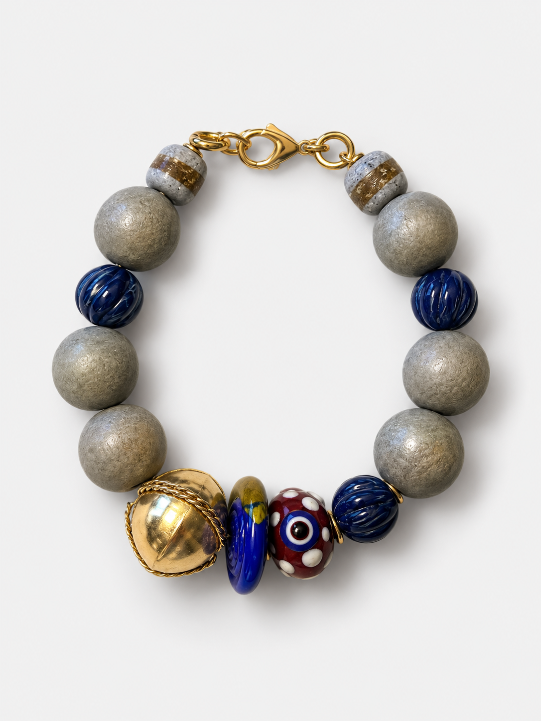 FW26-27 Wooden Tortuga Bracelet In Gray
