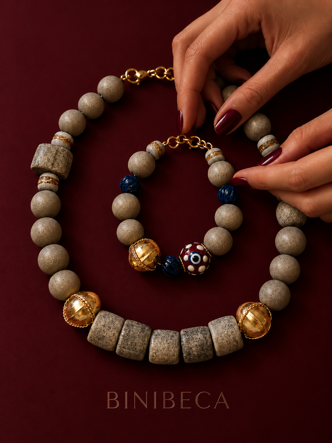 FW26-27 Wooden Tortuga Bracelet In Gray