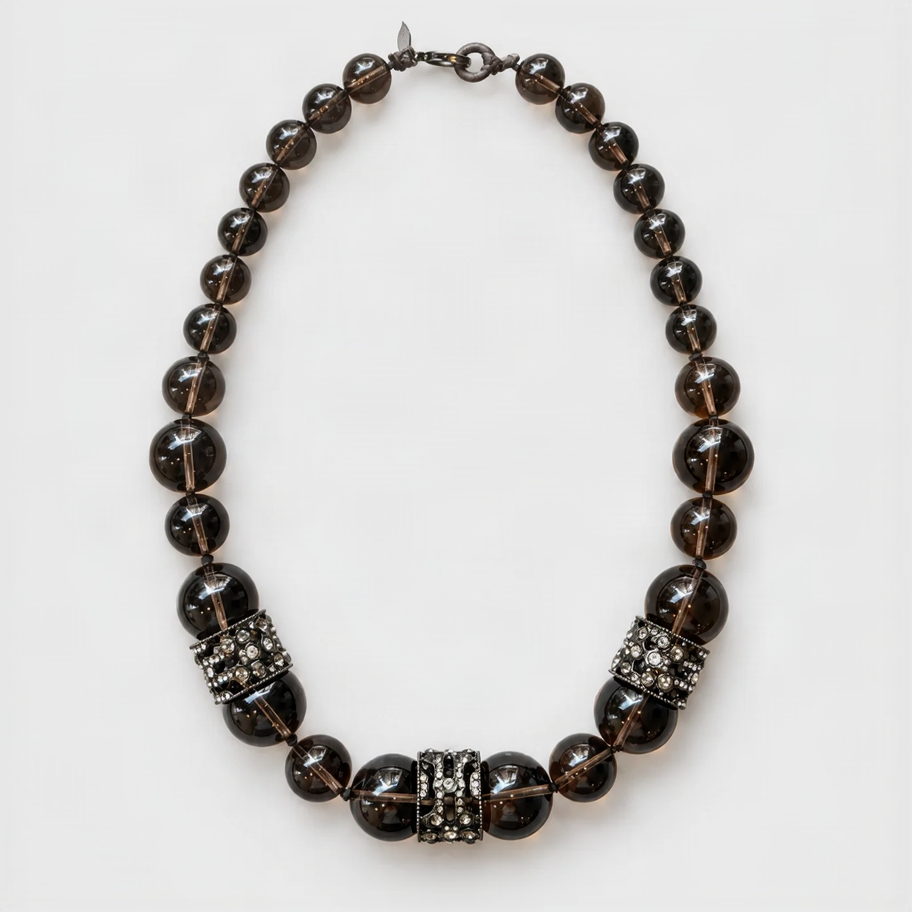BINIBECA NEXT / VINTAGE SMOKY TOPAZ NECKLACE