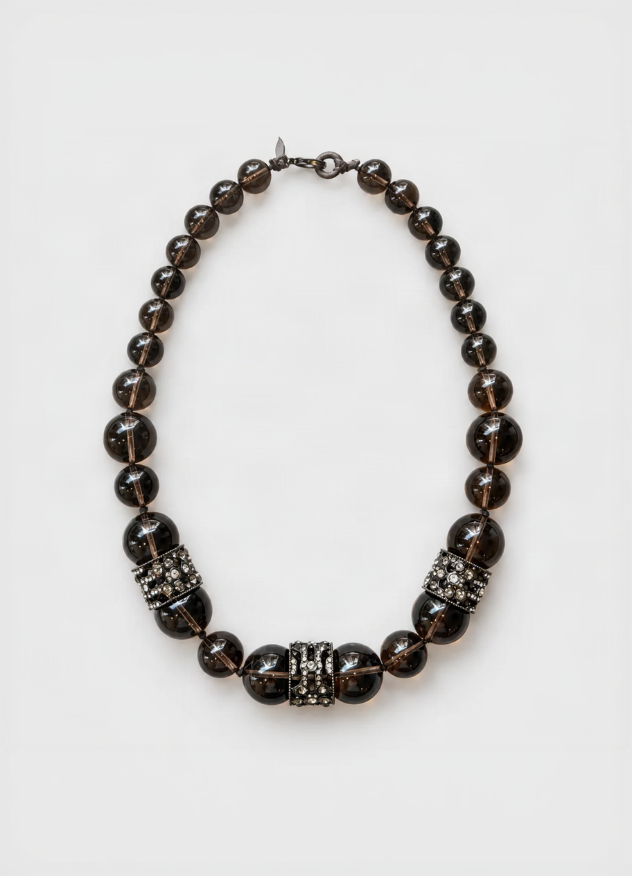 BINIBECA NEXT / VINTAGE SMOKY TOPAZ NECKLACE