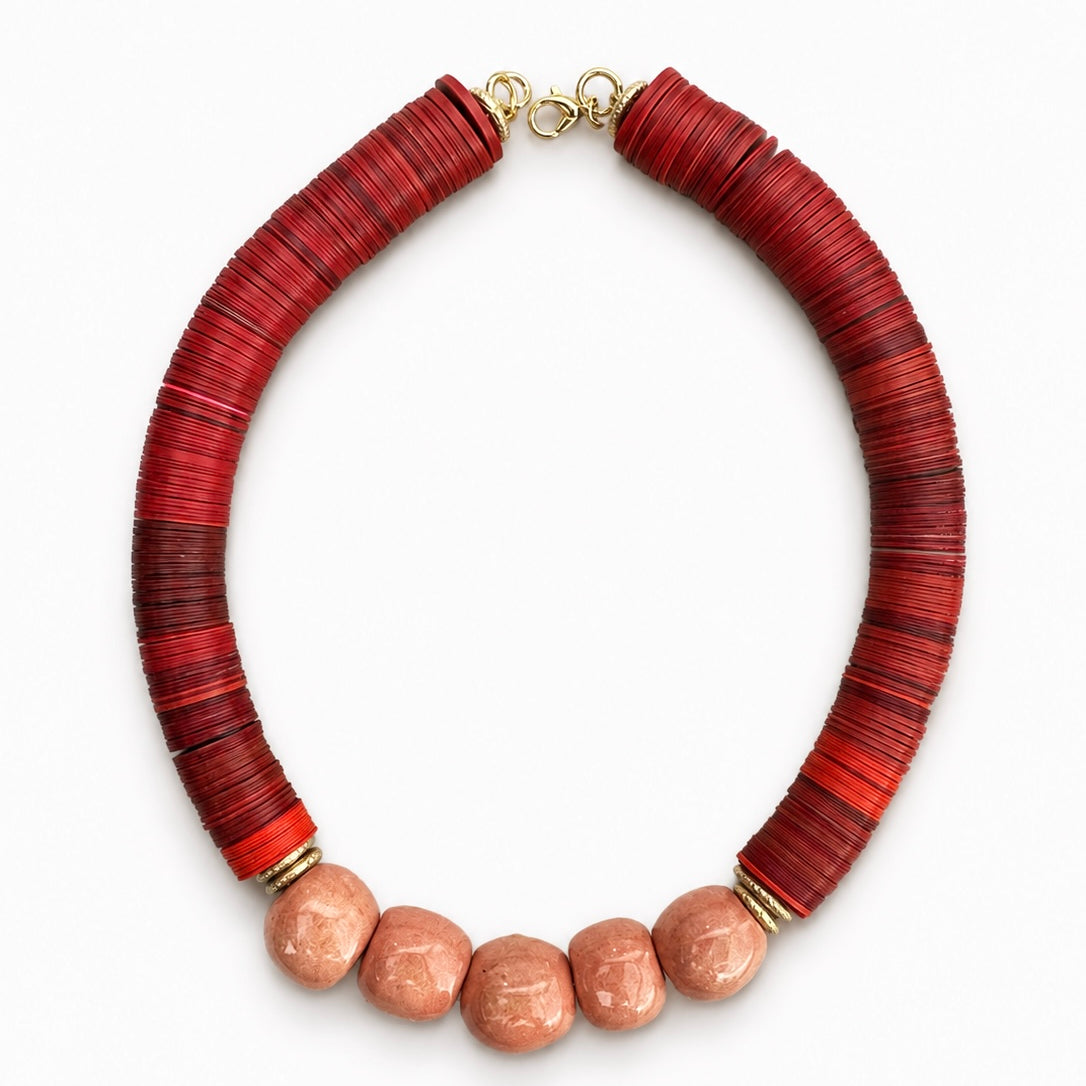 The High Summer Moana Necklace in Red
