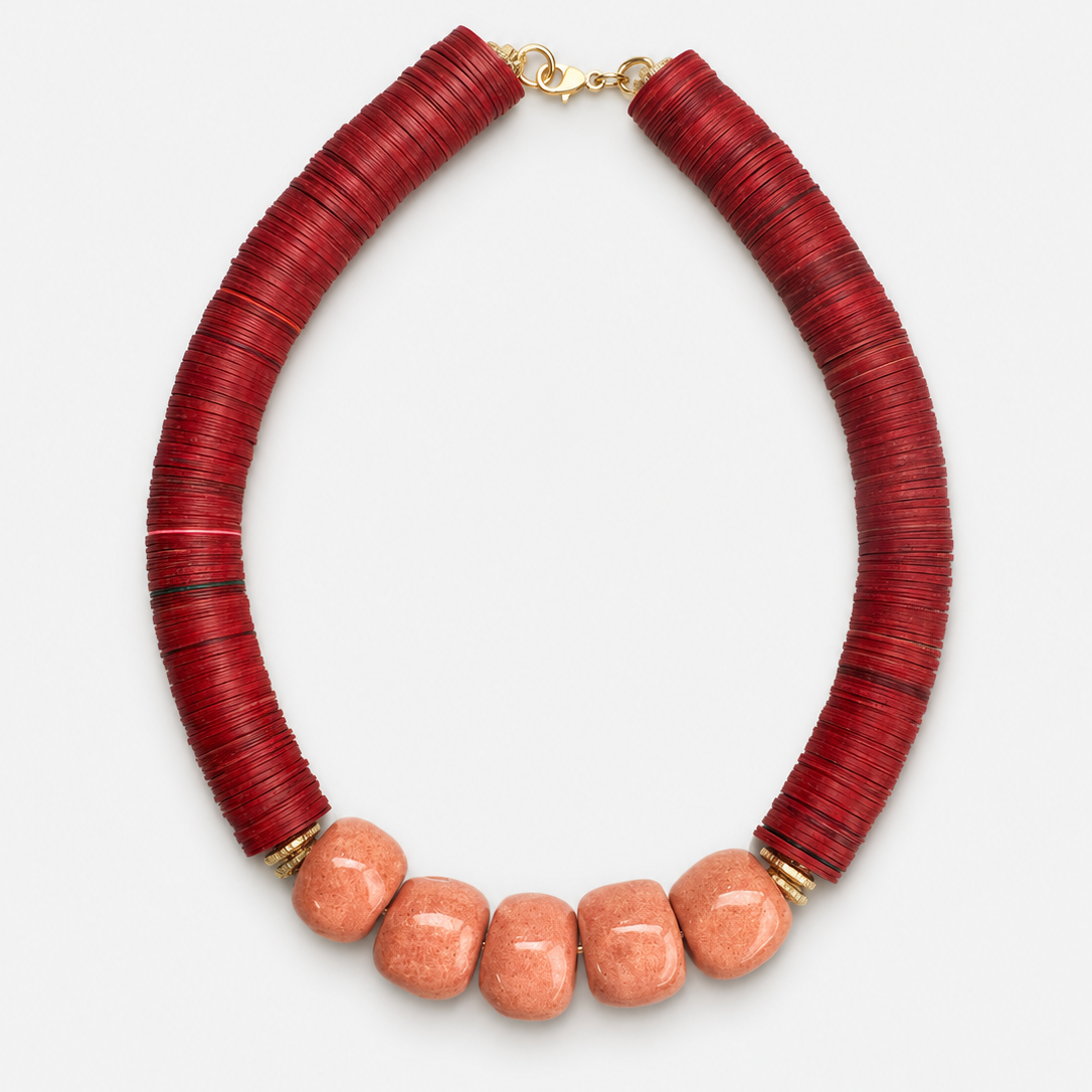 The High Summer Moana Necklace in Red
