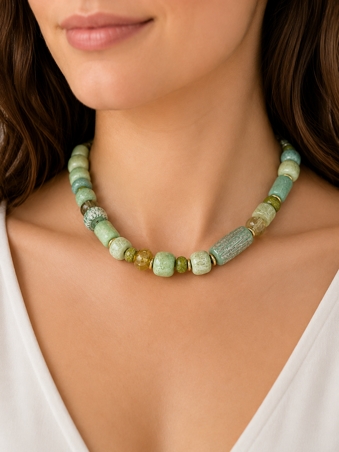 Collier en céramique fait main / Resort