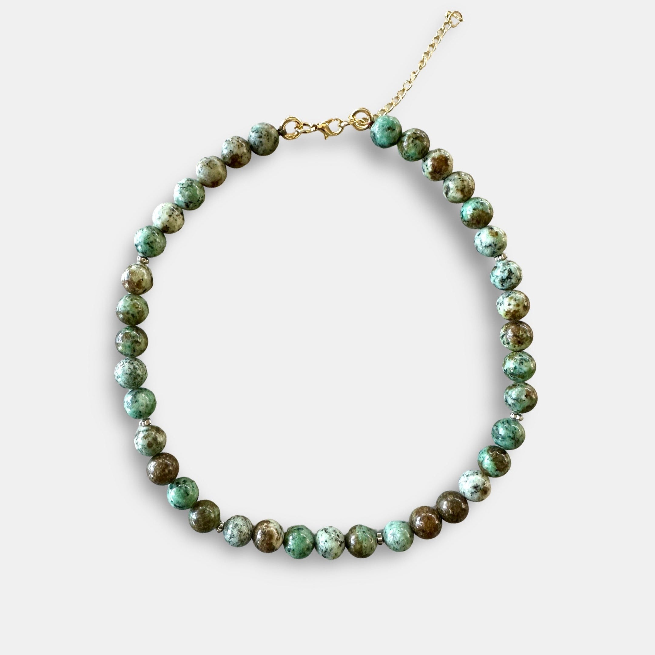 FW25 African Turquoise and Hematit spacers necklace