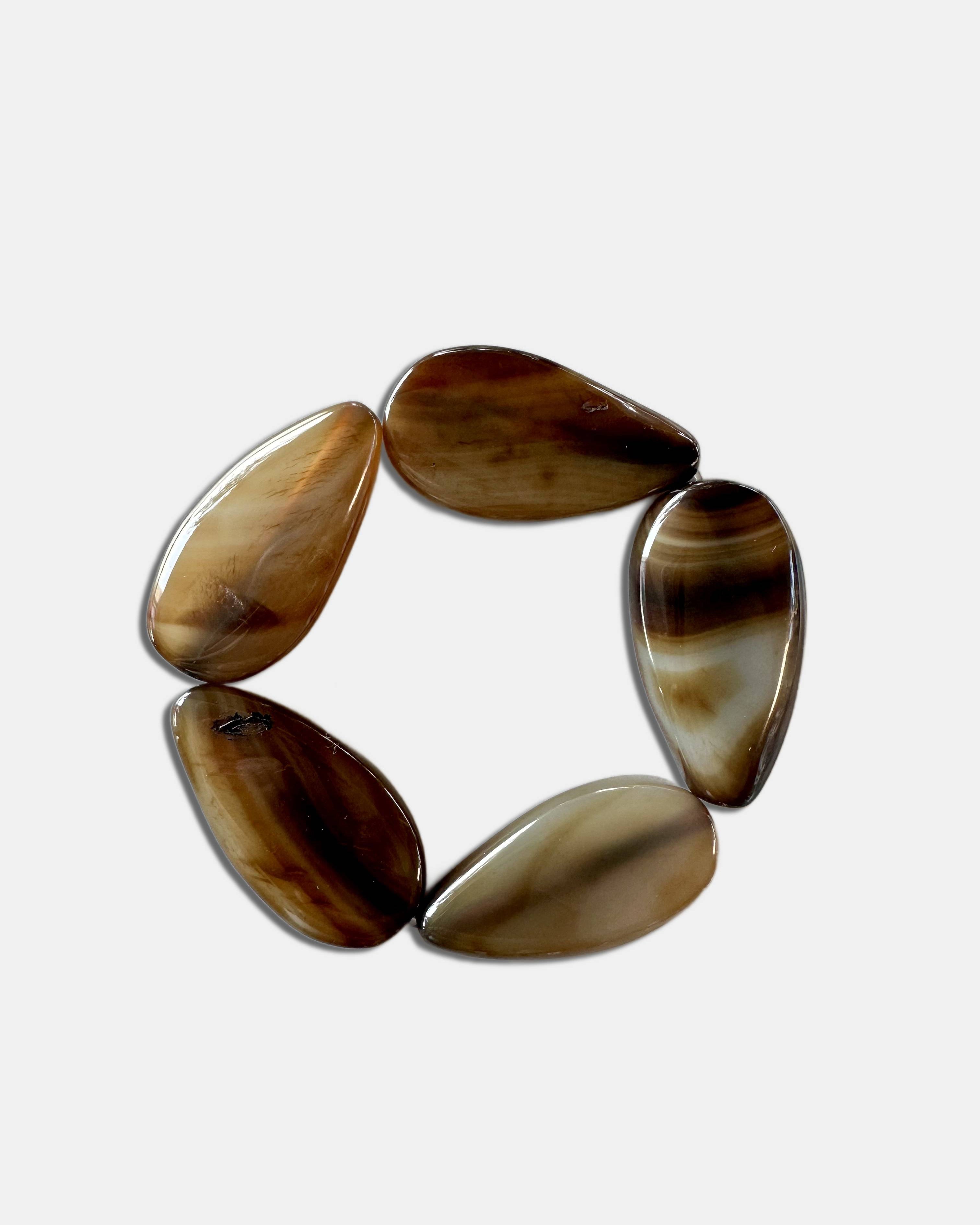 Bracelet en agates plates FW25