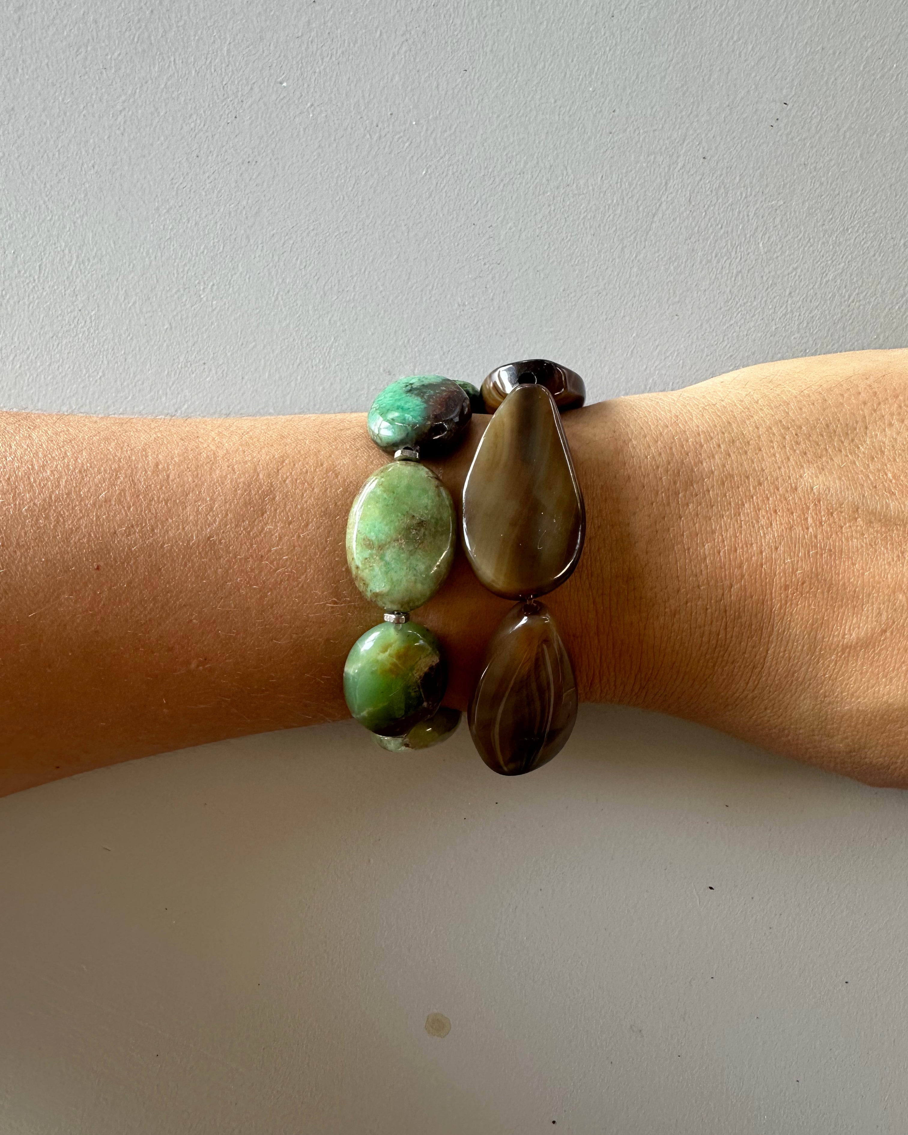 Bracelet en agates plates FW25