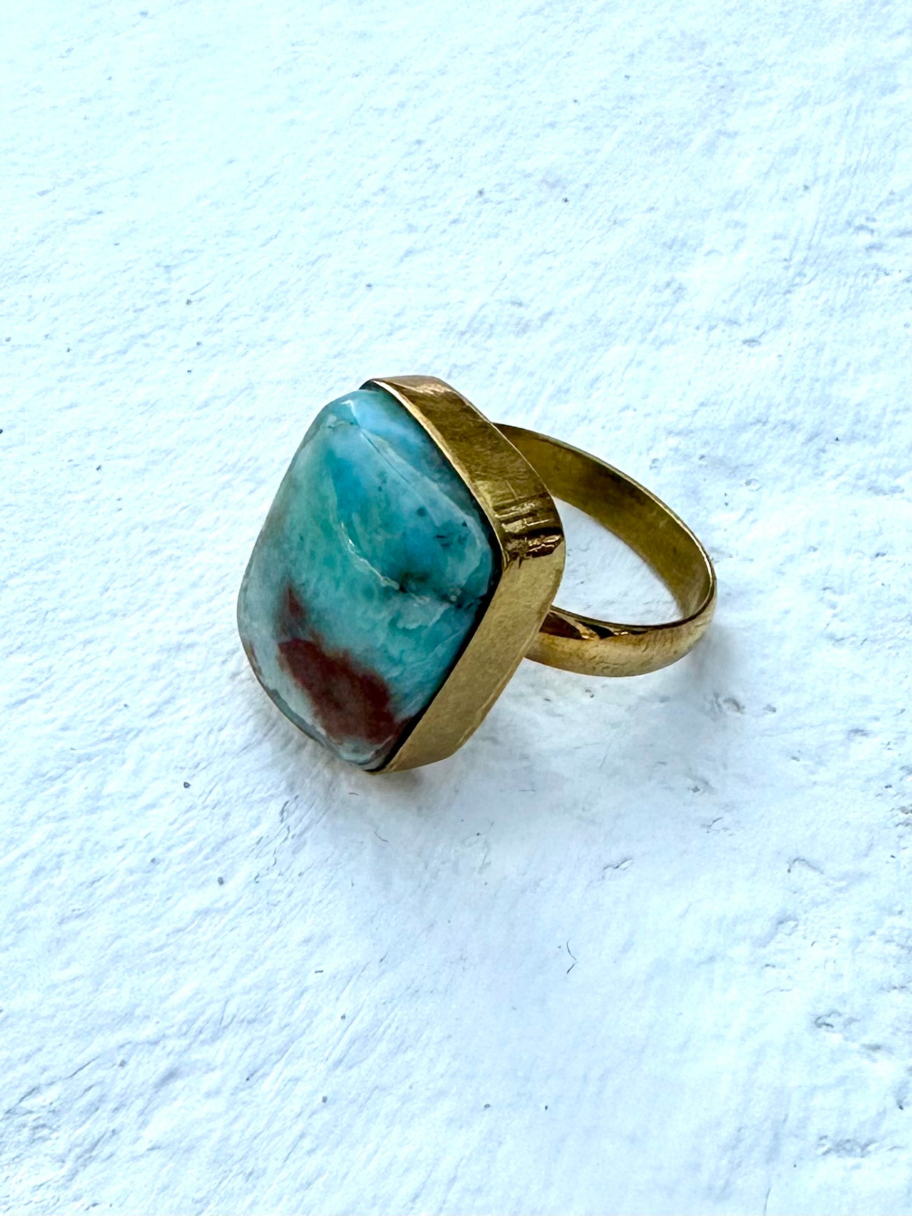 Polished Larimar Ring Three