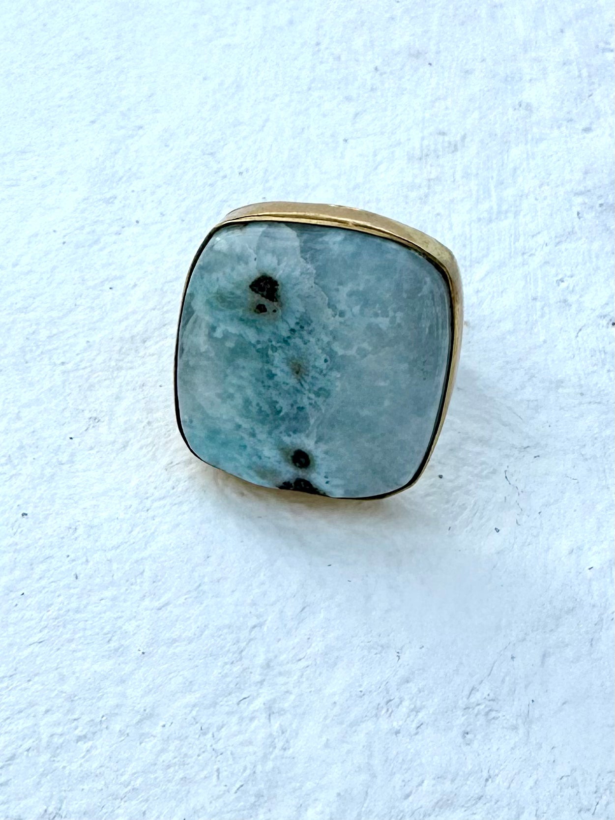 Polished Larimar Ring Two