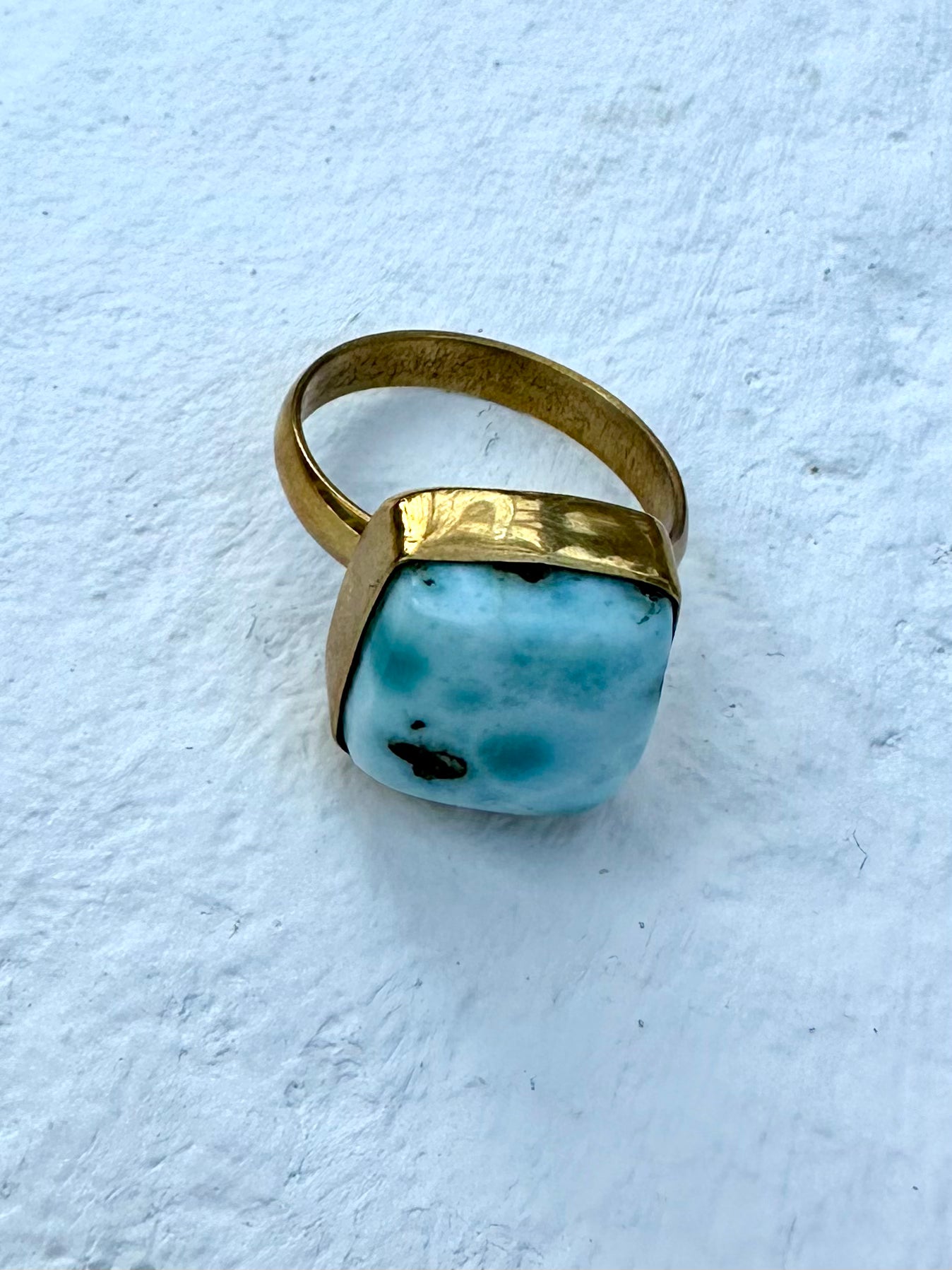 Polished Larimar Ring One