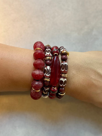 Vintage Red Glass Hero Bracelet / Fall23 / DROP I