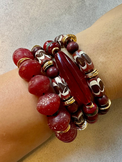 Vintage Red Glass Hero Bracelet / Fall23 / DROP I