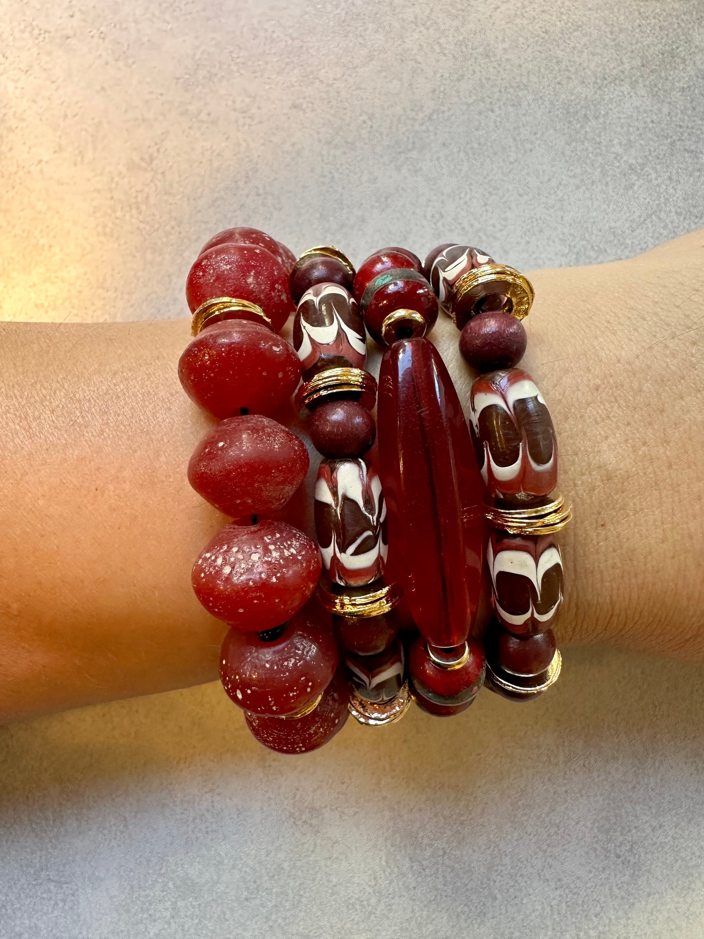 Vintage Red Glass Hero Bracelet / Fall23 / DROP I