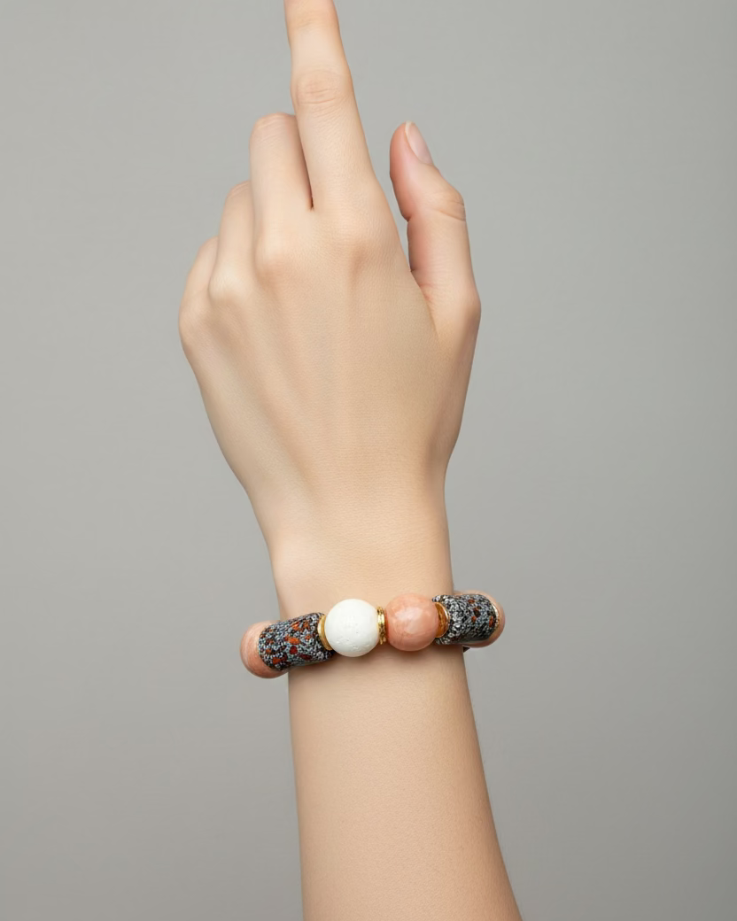 White coral medley bracelets
