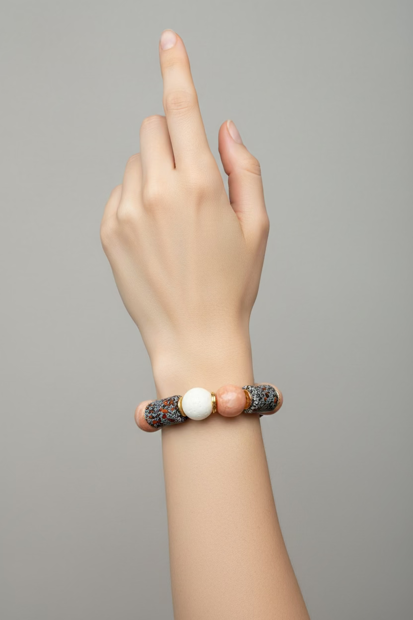 White coral medley bracelets