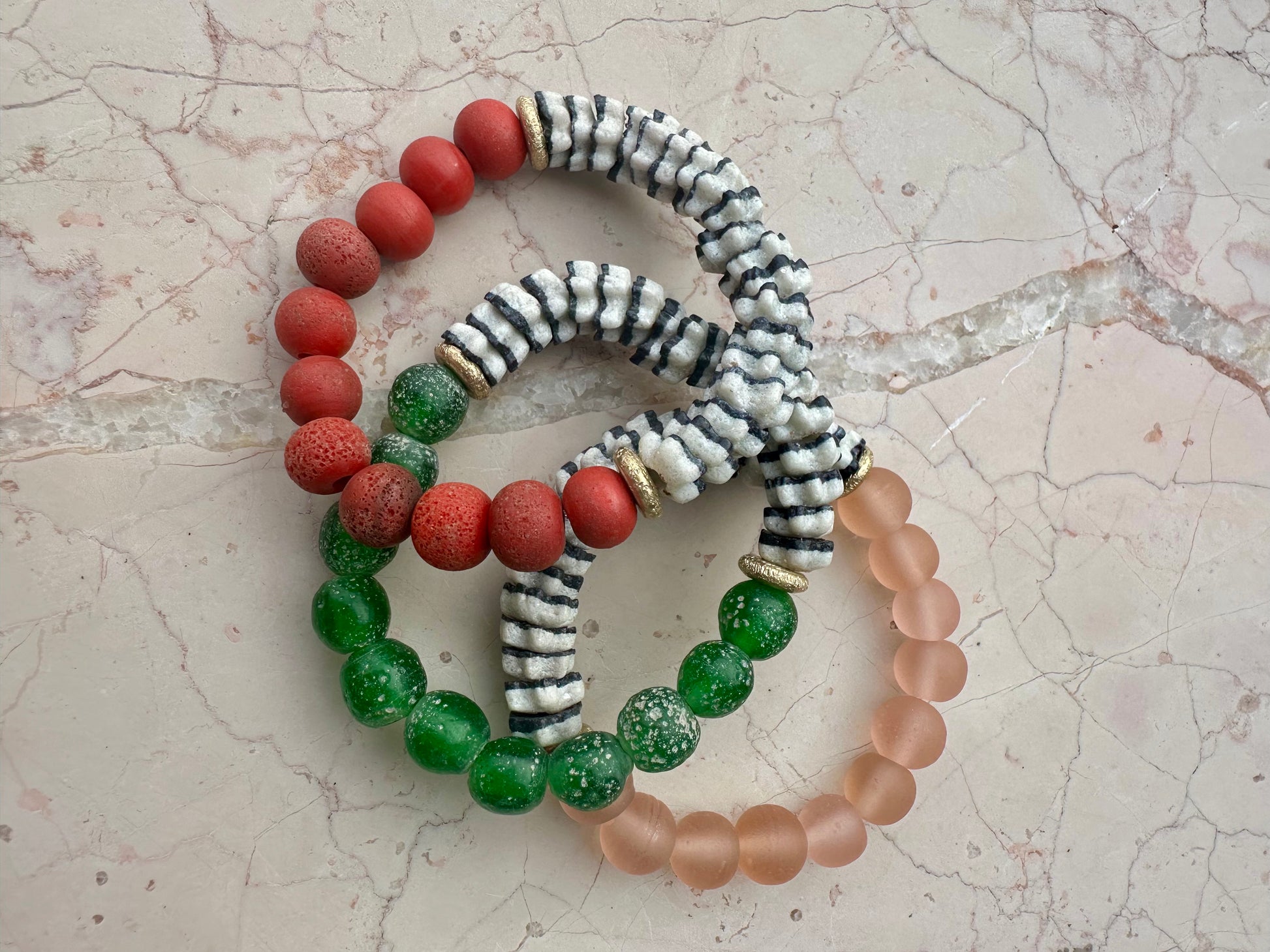 Açık Pembe Flor Bileklik