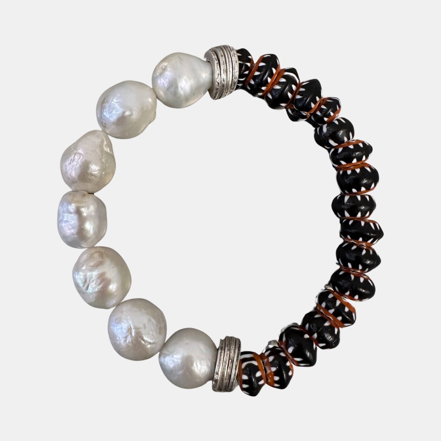 Black Chevron and Pearl Bracelets / Fall23