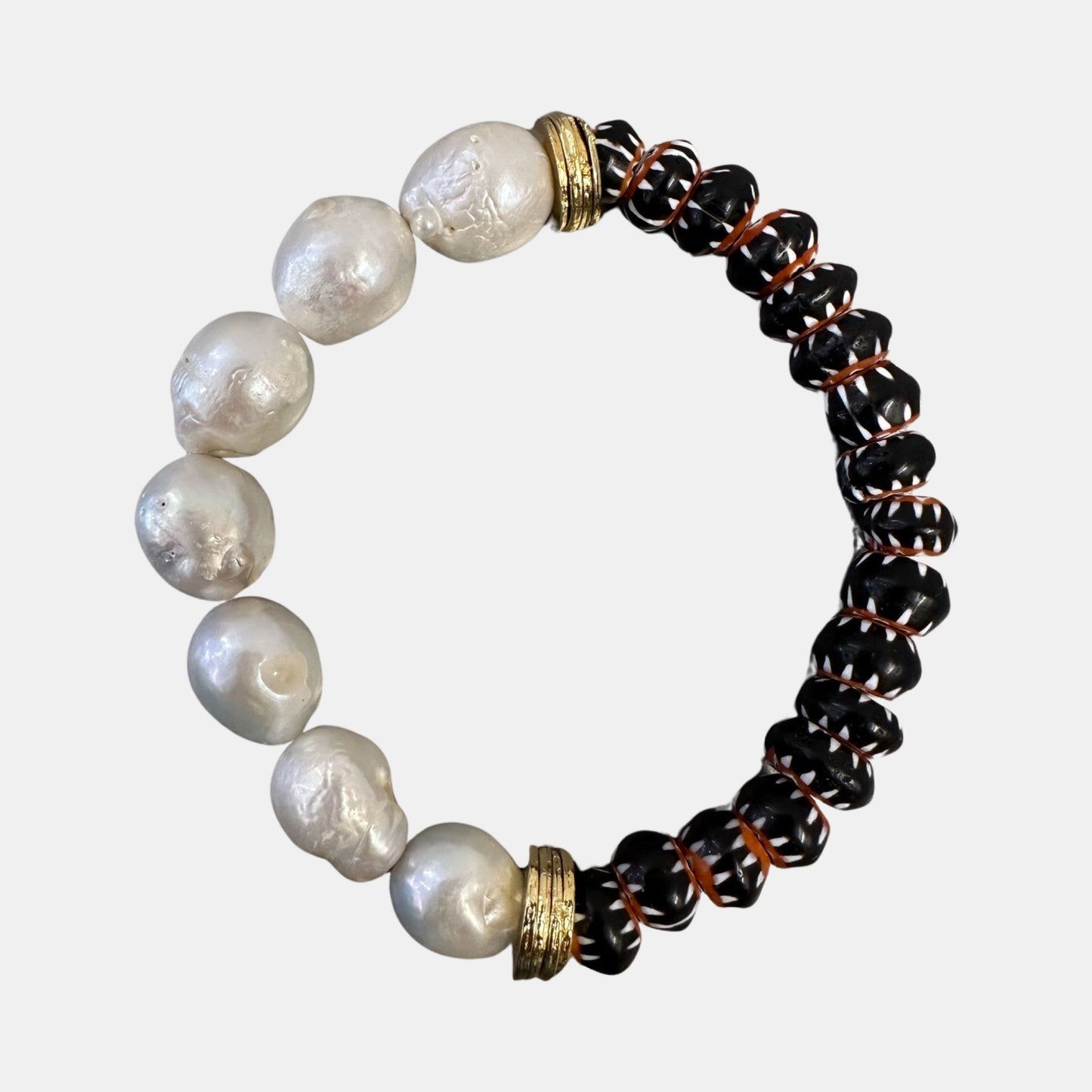 Black Chevron and Pearl Bracelets / Fall23