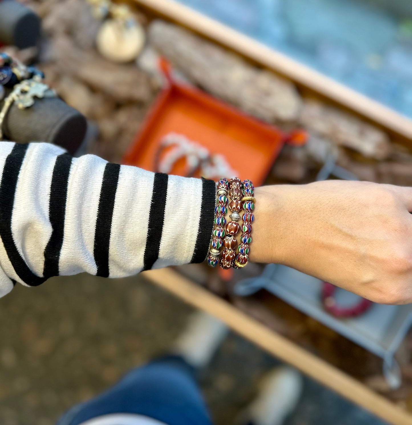 Brown Chevron Beads Bracelets / Fall23 / DROP I