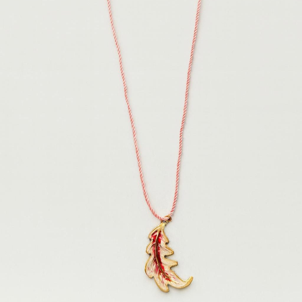 FW25 Steel Leaf Pendant Necklace