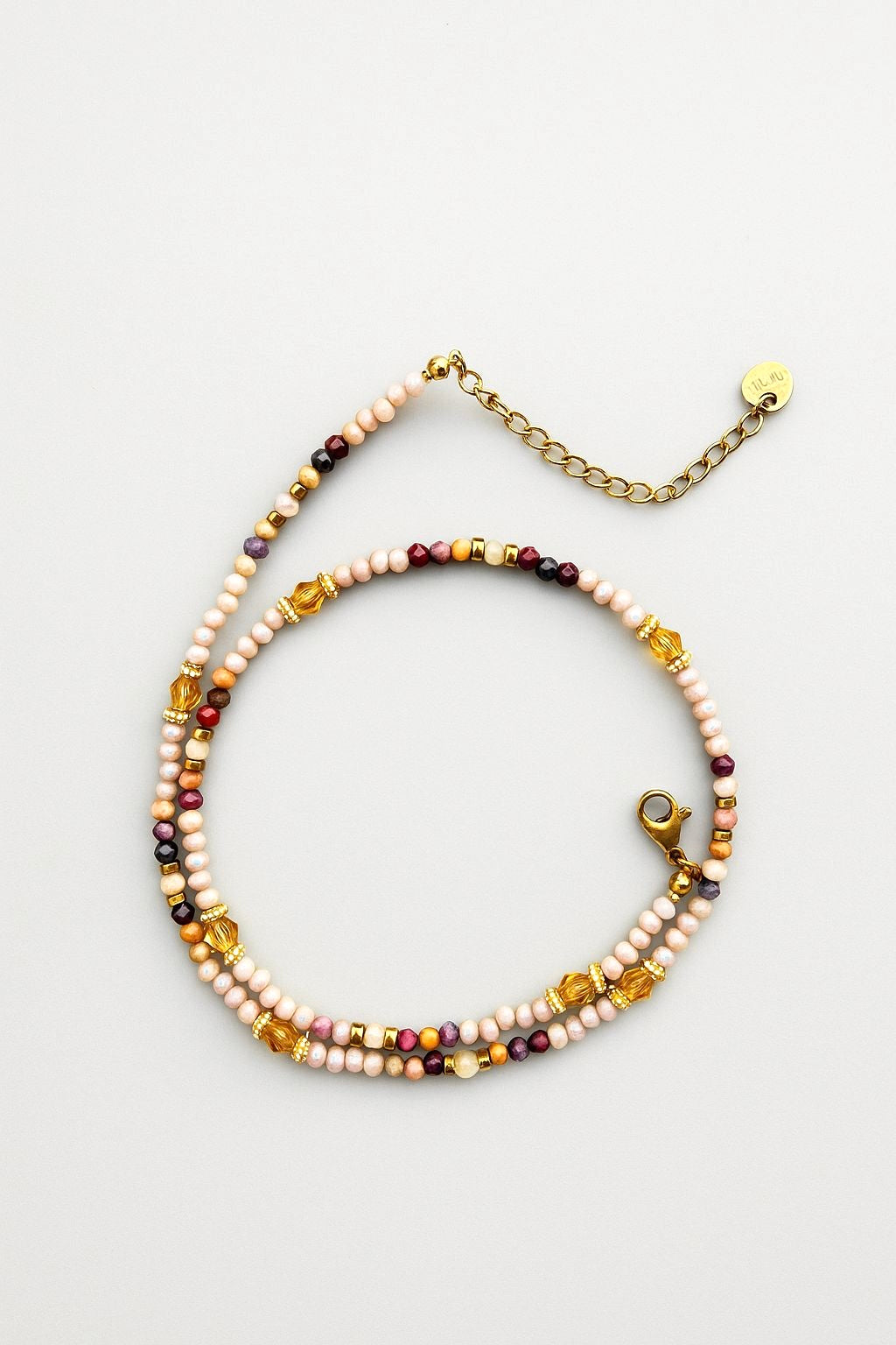 FW 25 Stainless Steel Necklaces with Natural Stones / Four Colors