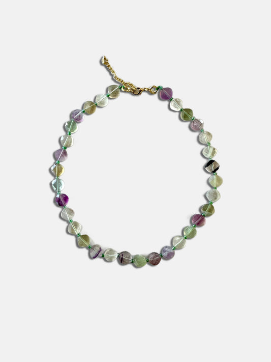 FW25 Flat Faceted Fluorite Collier
