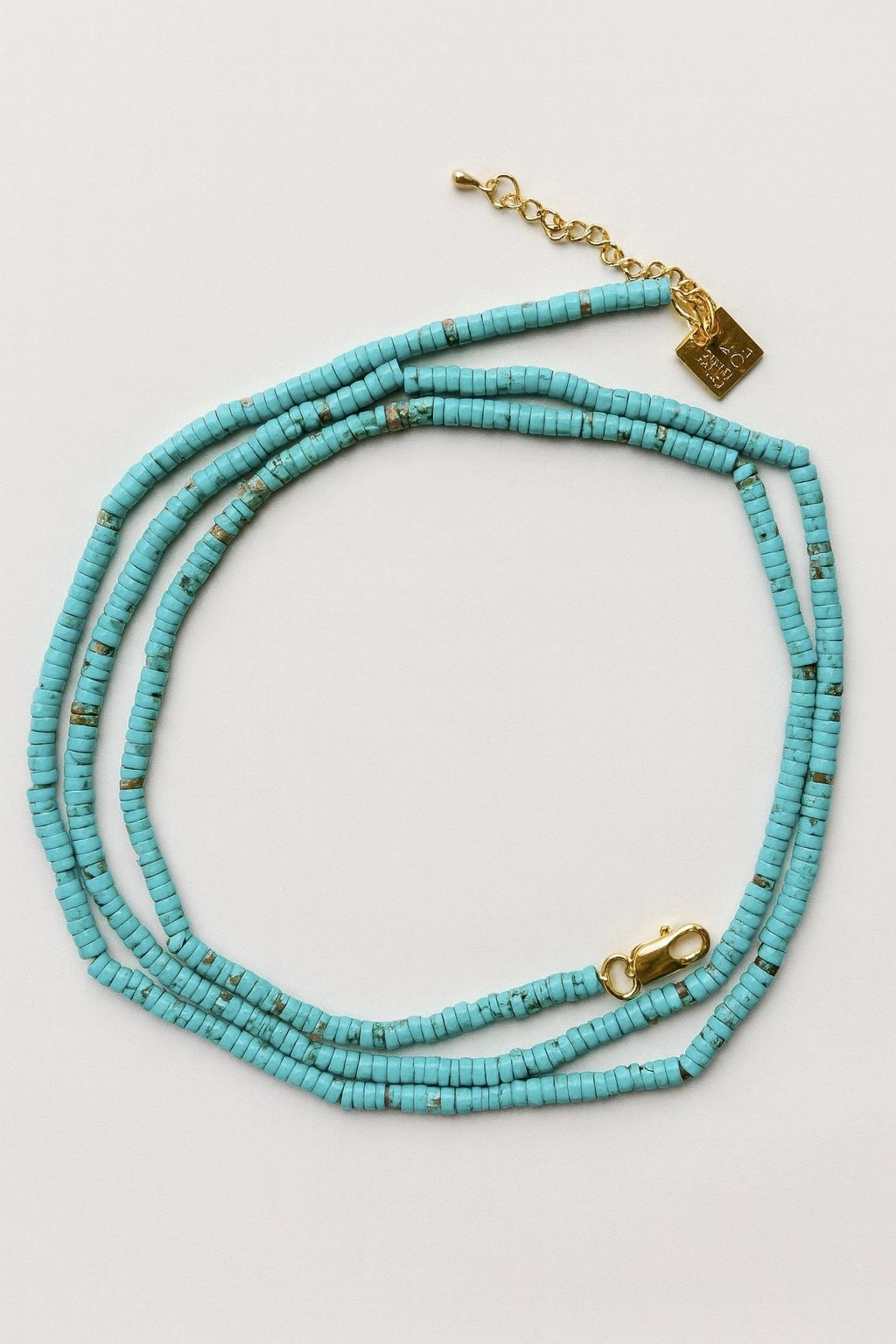FW25 Long tiny Turquoise necklace