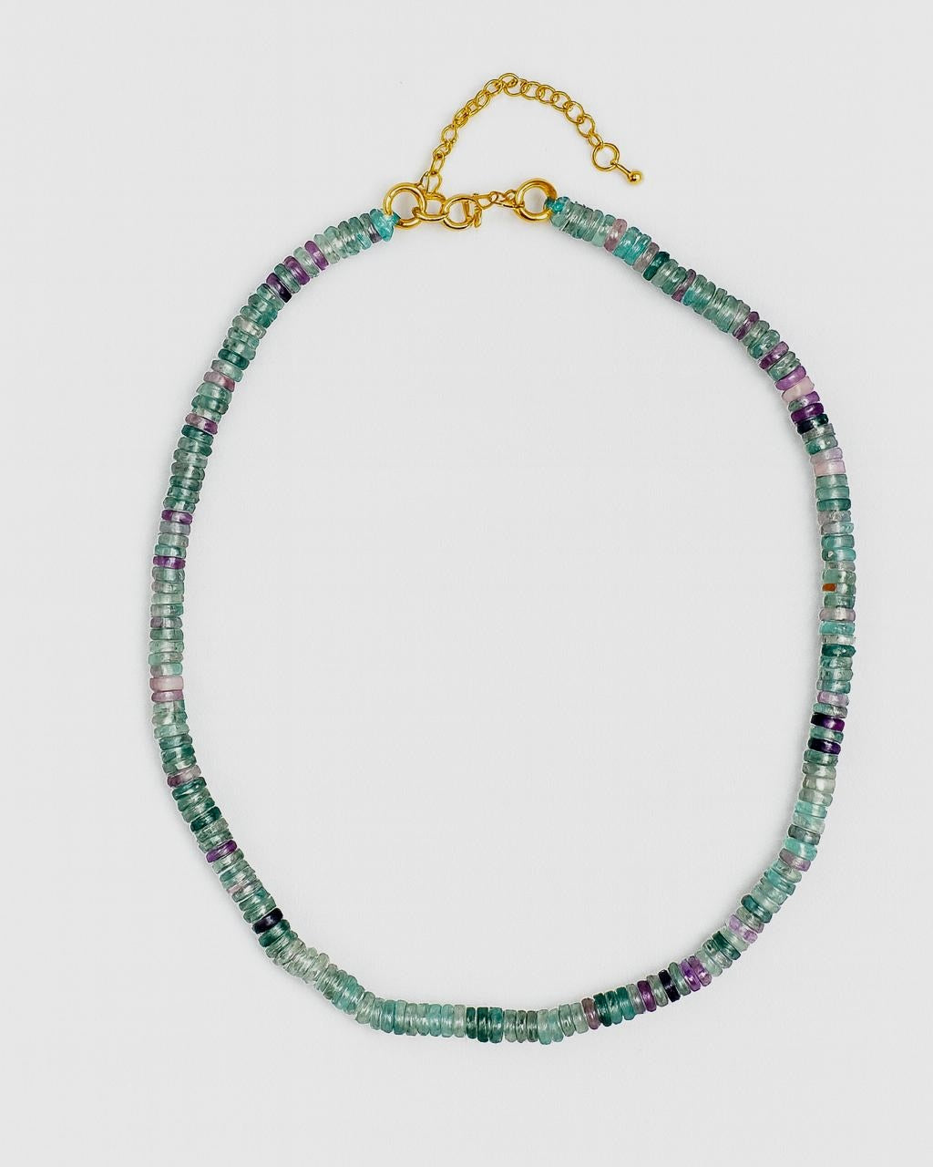 Collier en fluorite petite rondelle FW25
