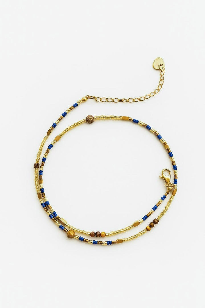 FW 25 Stainless Steel Necklaces with Natural Stones / Four Colors