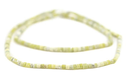 Pastel Green Cylindrical Calcite beads necklace / Final Sale