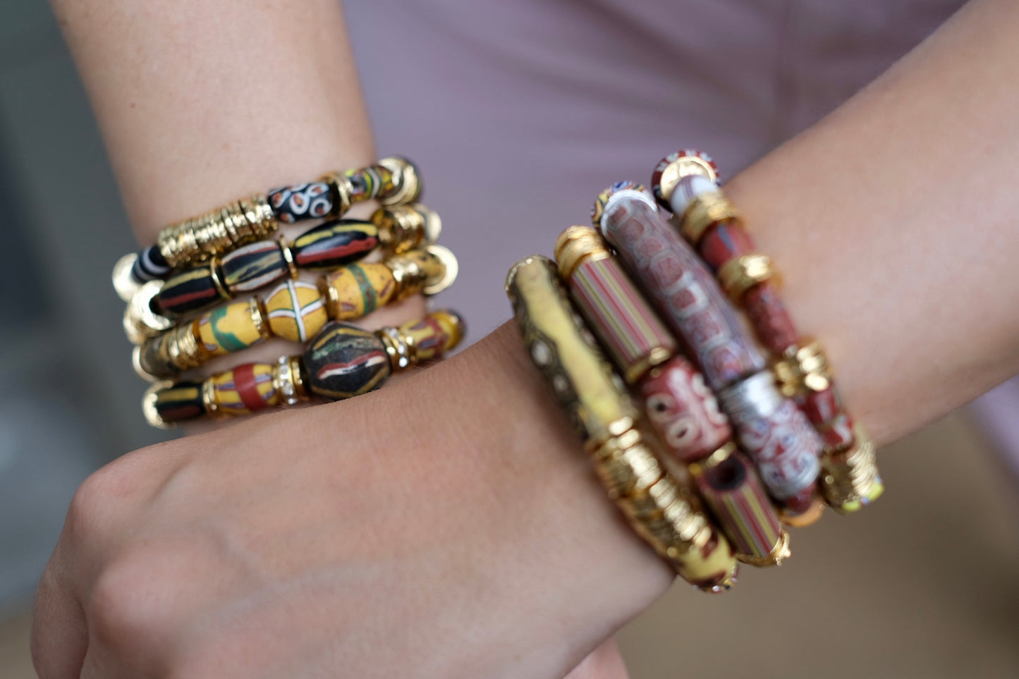 Antique Venetian Trade Beads Bracelets / Fall23