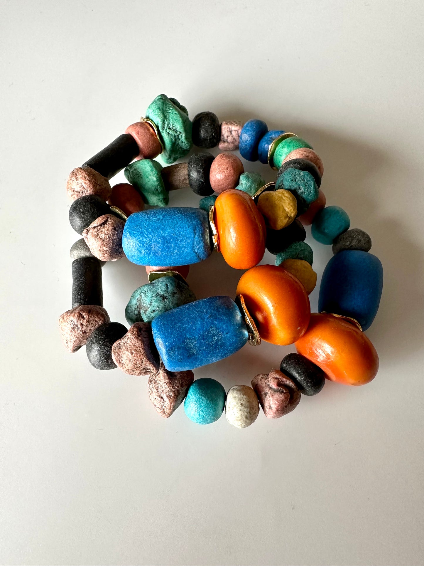 Morrocan Pottery Beads Bracelets / Pre-Fall 2023